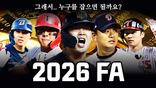 KBO 2026 예비 FA 명단 포지션별, 등급별 총정리