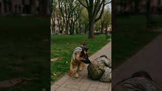“Soldier Collapses – Loyal Dog Blocks Everyone 😱🐕” #germanshepherd #loyaldog #goldenretreivers #dog