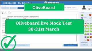 Attempting OliveBoard Live Mock Test | CGL Prelims | 30-31st  March |