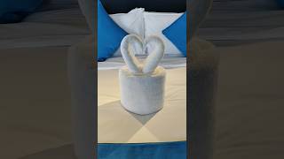 Romantic towel decoration ideas❤️ Towel art||origami#viralshort