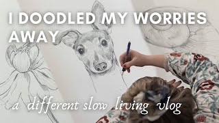 HEALING FROM BURNOUT | I doodled my worries away ✏️ A different slow living vlog 16