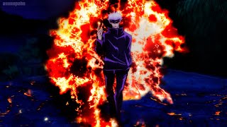 呪術廻戦 ►炎の中を歩く五条悟の圧倒的存在感 !! 止められない五条悟の威圧感[ Jujutsu Kaisen Full HD ]