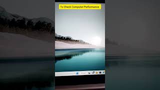 To Check Computer Performance On Your PC #computerperformance #computermanagement #youtubeshorts