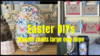 Amazing Easter DIYs (including a Grandin Roads large egg dupe) using Dollar Tree products!!!