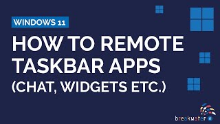 How to Remove Taskbar Apps (Chat, Widgets etc.) on Windows 11