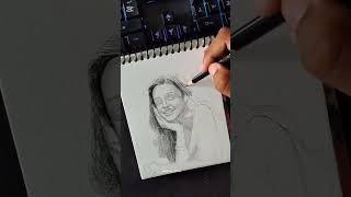 Art work | Girl pencil sketch | pyar ke liye - alka yaagnik |  @sajibnag_officials
