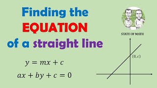 Finding the equation of a straight line