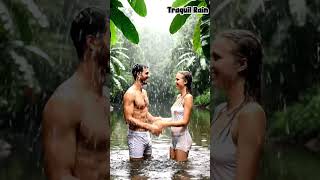 Rain sounds for sleeping - river in the forest  #asmrrain #rainforsleep