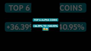 TOP 6 ALPHA COINS 😱🤯#cryptocurrency #alpha #trending #crypto #cryptonews #cryptomarket #viralshort