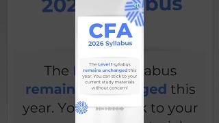 The CFA Level 1 syllabus remains unchanged. #CFA #CFAInstitute #AswiniBajaj