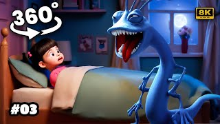 モンスターズ・インク 360° | ランドールが再び登場！夜のブーを倒せ！ #3 | 怖いVR 360度動画