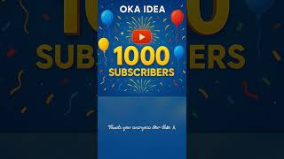 Thank you everyone 🙏🙏 finally 1000subscribers