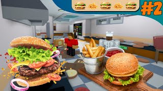 Roblox Готовить гамбургеры Сделал самый большой Гамбургер! Cook Burgers in roblox #2 Роблокс