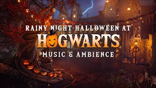 雨のハロウィンナイト ホグワーツ 🍁🎃 ハリーポッター音楽と雰囲気 | 秋の雨