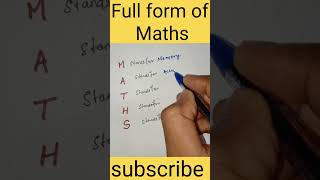 Maths meaning #shorts #mathematics #mathmastery