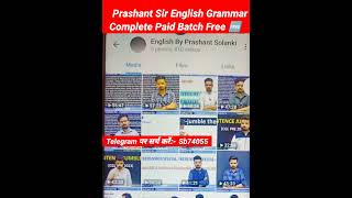 prashant sir english paid course free on telegram link | english by prashant sir telegram channel