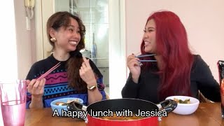 A happy lunch with Jessica - We are from Osaka and are the same age.