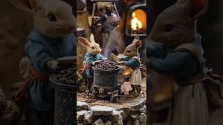 Rabbit playing and cooking chocolate #aianimation #ai #aiarttrends