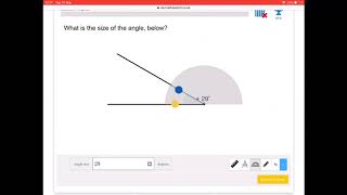 Measuring angles on MathsWatch