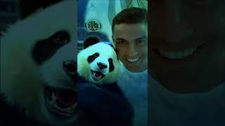cristiano Ronaldo selfie with panda 2024 #edit #openseas #nftcollection #viralvideo #trendingshorts