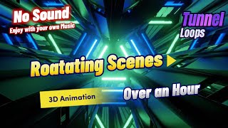 Tunnel Loop 3D Motion Animation - No Sound - Abstract Background -  Satisfying Calming Screensaver