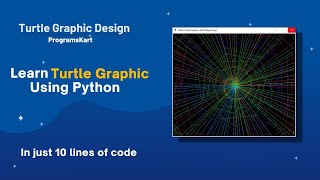 Spiral star || Python Turtle Graphics Design  || #python | ProgramsKart