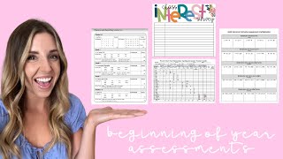 Assessments I Use at the Beginning of the Year!
