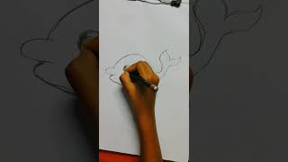 Dolphin drawing 😍🥰 #youtubeshorts #drawing #viral