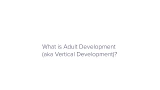 What is Adult Development (aka Vertical Development)?