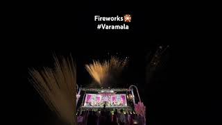 varamala fireworks #weddingdress #wedding #varamala #fireworks #sfx #fireshow #viralvideo #treding