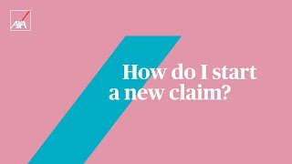 How do I start a new claim?