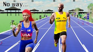Usain Bolt vs Sha'carri Richardson [3D SPEED COMPARISON ]