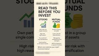 Stocks vs mutual funds Investing #shorts #ytshorts #motivation