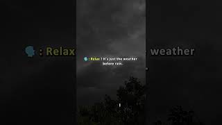 "It's just the weather before rain" ⛈🖤 #shorts #rain #weather