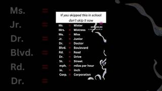 From Mr. to Corp., here's what they actuallystand for. StreetSave this for your next grammar glow-up