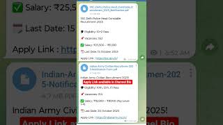 Indian army recruitment 2025  #govtjobs
