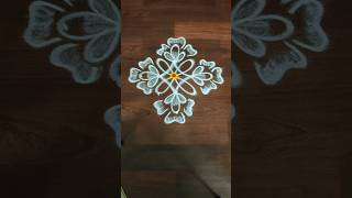 Freehand Flower rangoli designs easy 🌺#rangoli #freehandrangoli #shorts #youtubeshorts