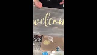 GATHER, WELCOME, FARMHOUSE STENCIL SET