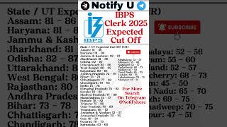 IBPS Clerk 2025 Expected Cut Off State Wise 🔥 | Check Your State Cut Off Now! | IBPS Clerk 2025