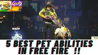 5 BEST PET ABILITIES 😳😱 IN  FREE FIRE🔥 || INCIATO