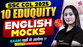 SSC CGL English Classes | SSC CGL English Mock Test 2025 | SSC CGL English Mock Test by Ananya Mam