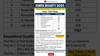 EMRS New Vacancy 2025 | Ekalavya School Notification 2025 | Eklavya School Vacancy#emrs #shorts #job