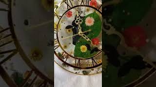 Resin Art wall Clock !!ping to order #shorts#ytshort #wallclock#resinart #resinartist #youtubeshorts