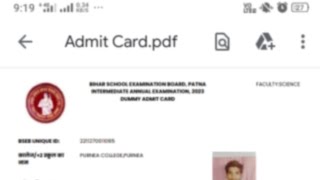 dummy admit card download 2021-23 intermediate #biharboard #purnea_university  #biharboardexam