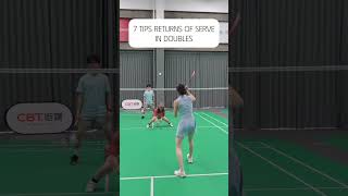7 Tips returns of serve in doubles #badminton #badmintontraining