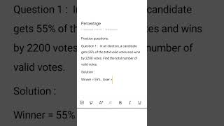 Percentage Previous questions #sscchsl#ssc#education#ssccgl #exam#student#govtjobs #govtexam#shorts
