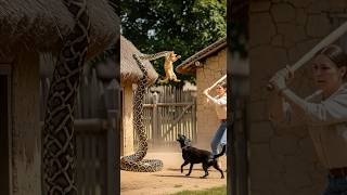 A Snake Grabbed Her Cat… What Happened Next Is Unreal #catrescue #wildlifedrama #viralvideo