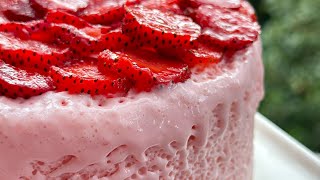 Helado de fresa con galletas