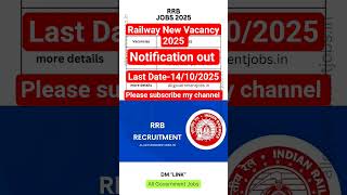 Railway New Vacancy 2025 notification out #railwayjobs #shorts