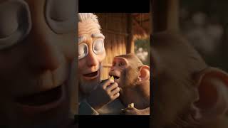 "Monkey’s Bravery – The Day Dinosaur Knocked"---#MonkeyVsDinosaur #EmotionalMonkey #youtubeshorts